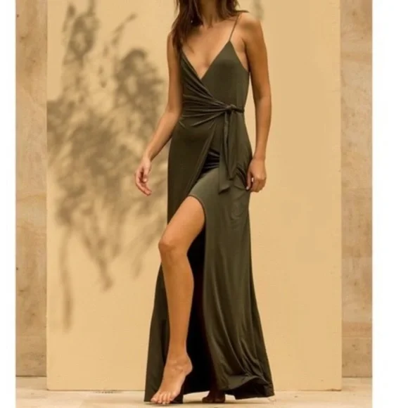 misa los angeles green dress Misa Los Angeles Laura Short-Sleeve Midi Chiffon Shirtdress, Rattan Tile Mix, Women's, L, Shirtdresses Button-Down Shirt Dresses